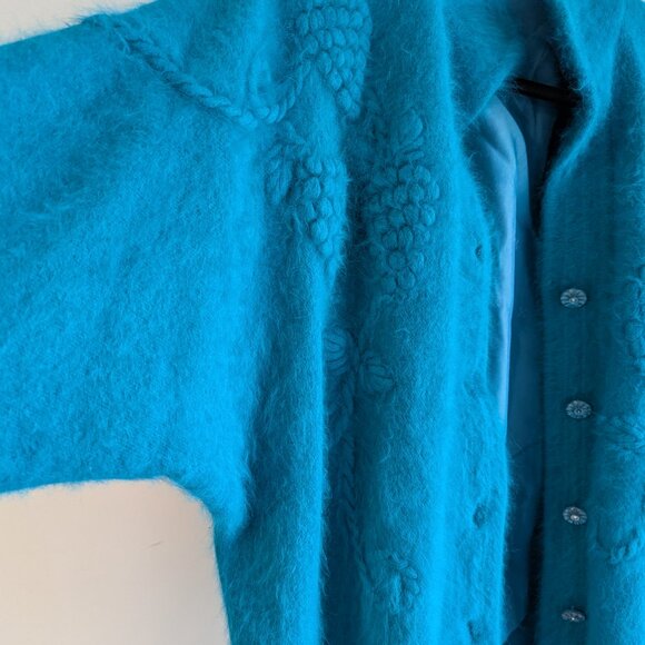 Vintage Turquoise 3D grape cardigan - Picture 7 of 12
